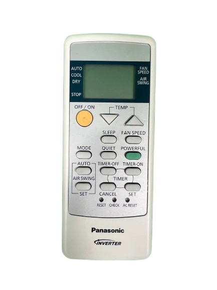PANASONIC AIR CONDITIONER REMOTE CONTROL COMP (CW-SU70AA, CW-SU90AA,  CW-SU120AA, CW-SU180AA, CW-SU240AA, CW-SUL120BA, CW-SUL180BA, CW-SUL240BA)
